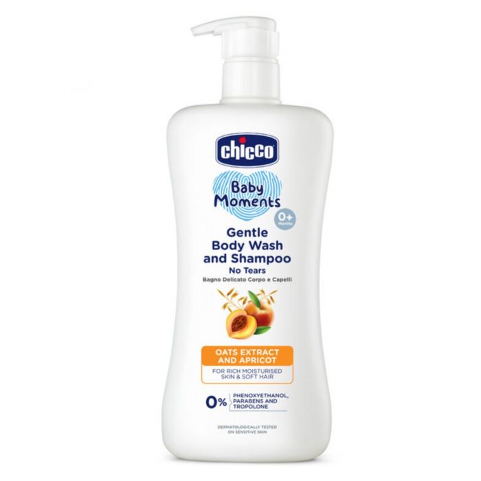 Chicco Gentle Body Wash & Shampoo Oats Extract And Apricot